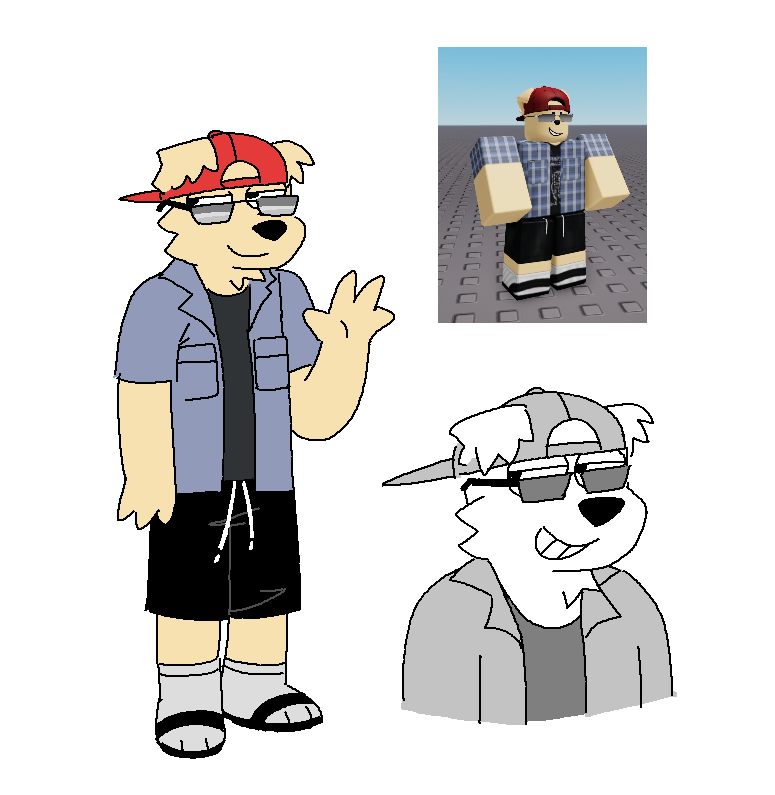 cloneContagion's tweet photo. drew my roblox avatar as a #normalsville character https://t.co/R5FIBmJkxV
