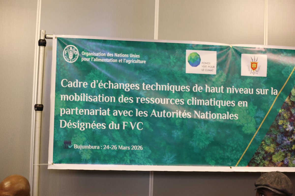 iwacuinfo's tweet image. Ce mardi 24 mars 2026, le gouvernement du @BurundiGov , en partenariat avec @FAOBurundi , a lancé à #Bujumbura un atelier sous-régional de trois jours réunissant sept pays : le #Gabon, #SaoTomé-et-Principe, la #Guinée équatoriale, le #Burundi, le #Cameroun, le #Congo et le