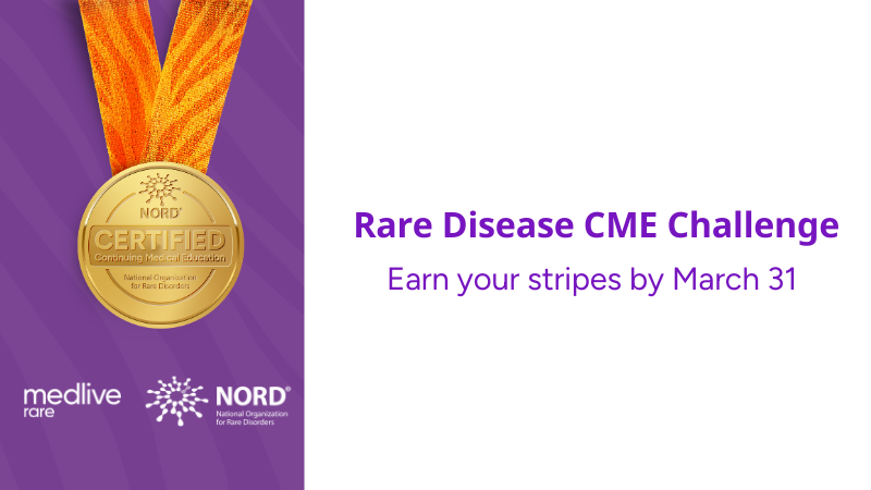 RareDiseases's tweet image. Already started the #EarnYourStripes Rare Disease #CME Challenge with @medliveofficial? Keep going! You’re helping close critical gaps in #RareDisease training.

Every module completed strengthens early recognition skills. Challenge ends March 31. medlive.com/nord