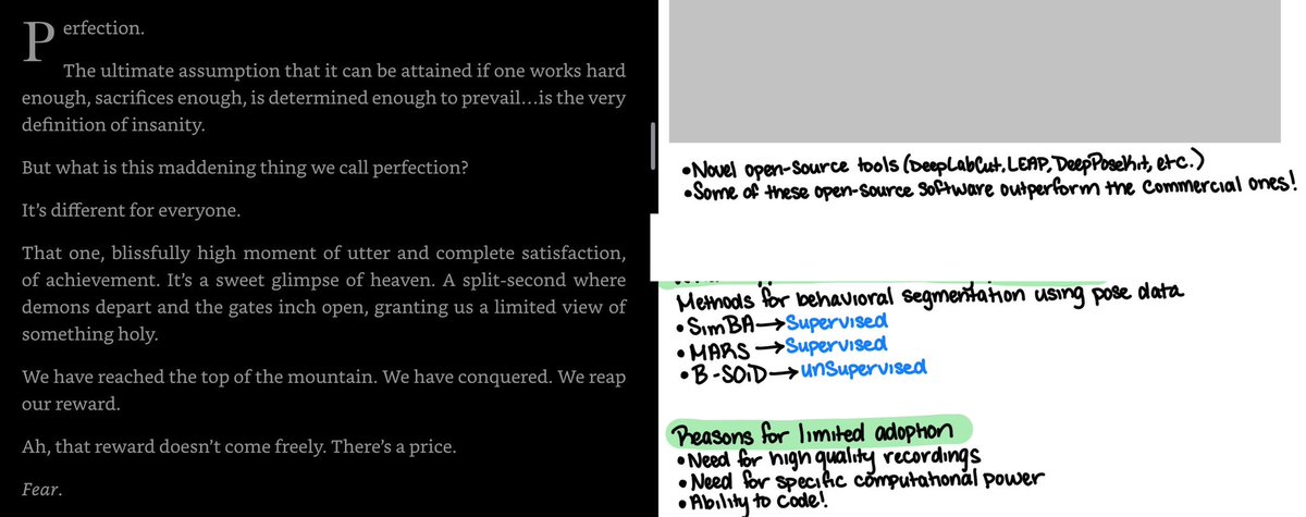 saliciajade's tweet photo. i’m not kidding this is my split screen

every chapter of lecture i give myself a chapter of recreational reading…i BF Skinner’d myself 😭 https://t.co/Ax9gPSrNbF