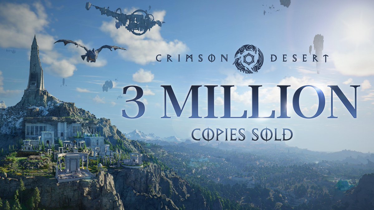 Crimson Desert Já Vendeu 3 Milhões de Cópias
#Xbox
#CrimsonDesert