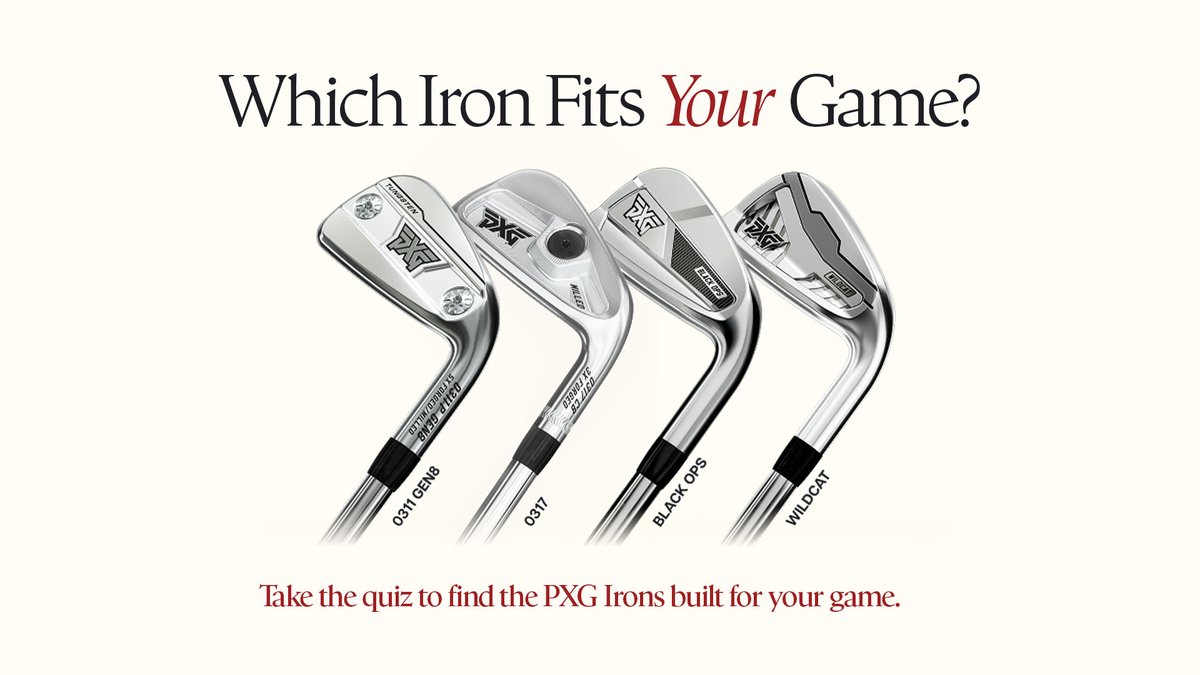 pxg's tweet image. Too many choices can be overwhelming. While an in-person fitting is always recommended, we made this brand-new irons quiz to point you in the right direction before your #PXG fitting. 
Take the quiz 👉 pxg.golf/3PIZRn7

#GolfAddict #GolfChat