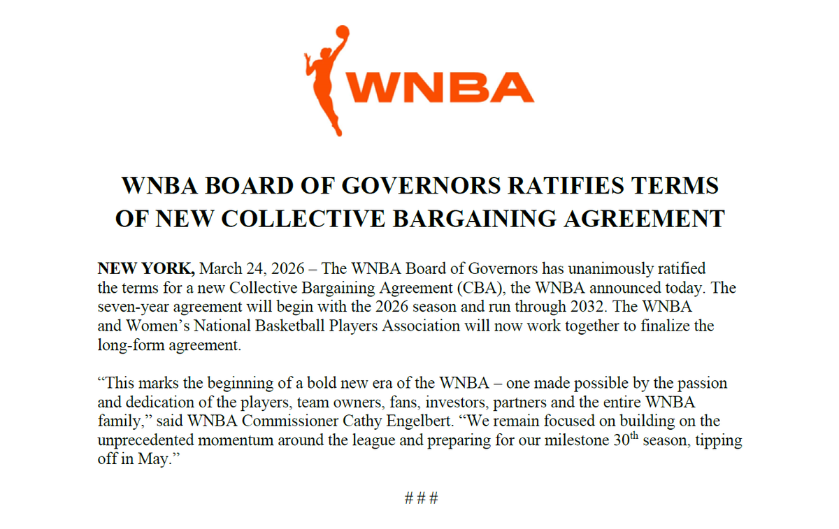 WNBA Communications tweet media
