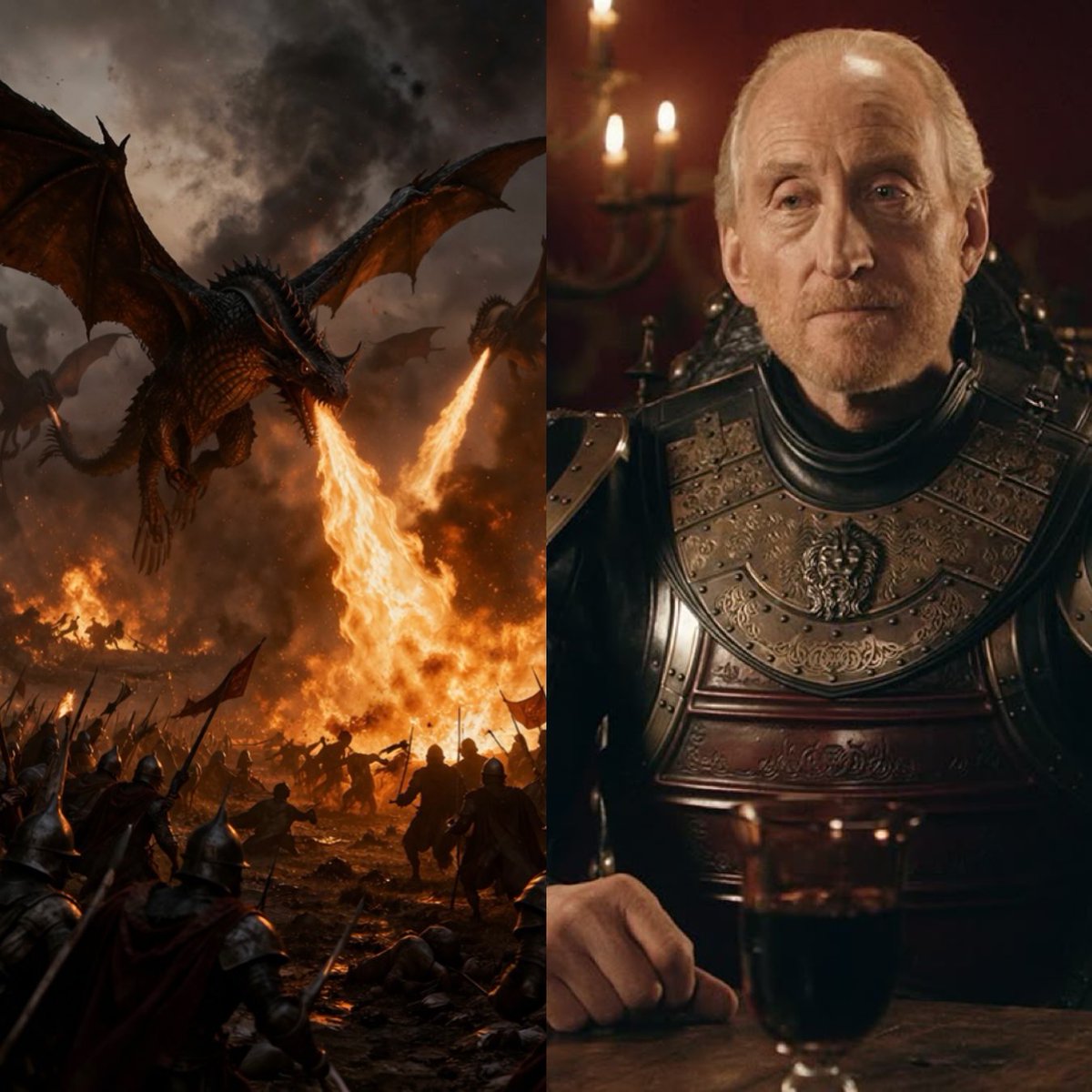You get ONE advantage in war:
Dragons 🐉 or the mind of Tywin Lannister.
No allies.. Just war.
What are you taking?