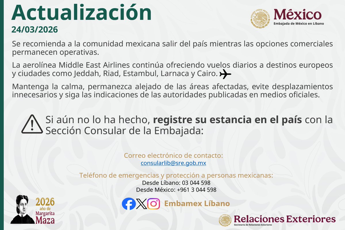 Embamex Líbano tweet media