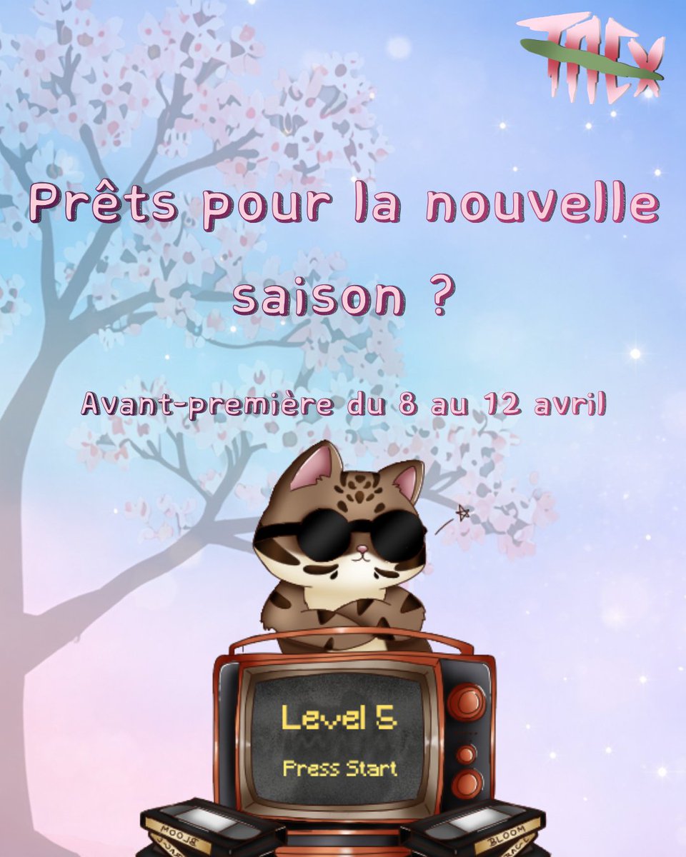 Aujourd'hui j'ai l'honneur de vous annoncer les dates de l'anniversaire de ma chaine Twitch TacxTV 🎂 On se retrouve pour 5 jours d'avant première de notre nouvelle saison sur Twitch du 8 au 12 avril 2026 ! Au programme des jeux de nos enfances et nos jeux commu' habituels pour