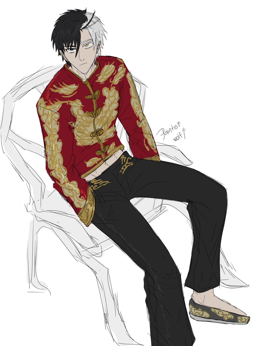 Didn’t want to draw out all the individual designs on his shirt so this will just stay a sketch

#sakuraharuka #WINDBREAKER