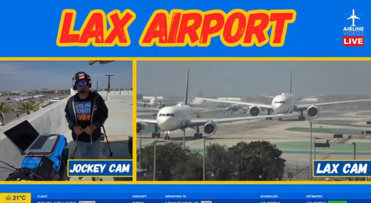 airlinevideos's tweet image. WE❤️LAX! Tune in NOW for an afternoon of LIVE plane spotting with Plane Jockey Kevin bringing you EVERY angle of the action! ✈️✈️ #aviation #losangeles #airtravel #airlines 

🔴LIVE LOS ANGELES (LAX) AIRPORT ACTION! (March 24th, 2026) youtube.com/live/3xcuw22su… via @YouTube
