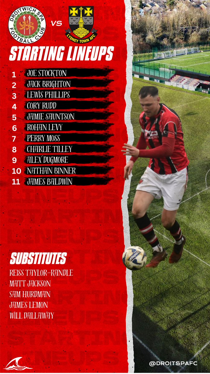 DroitSpaFC's tweet image. 🔴⚫⚽

A few changes to the line-up from Saturday's victory, with Binner, Levy &amp;amp; Baldwin returning to the starting XI.

Kick off in 15 minutes, but unfortunately the weather has taken a turn for the worse!

#UTS #goodtobehome