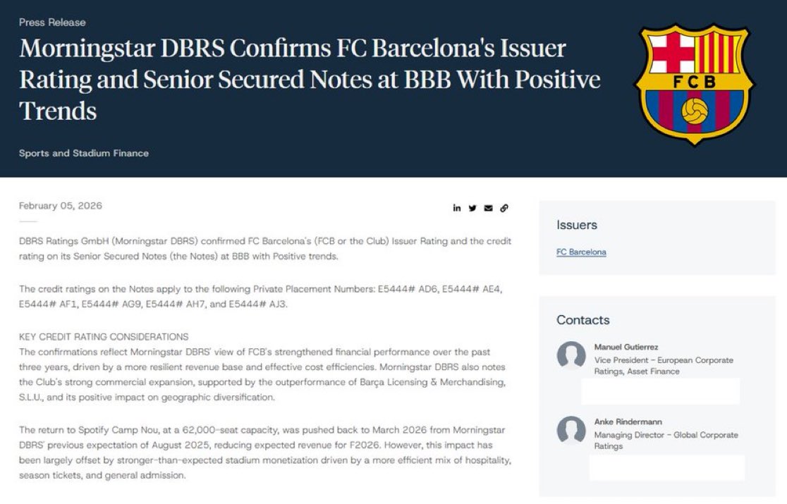 Actualité - Barça tweet media