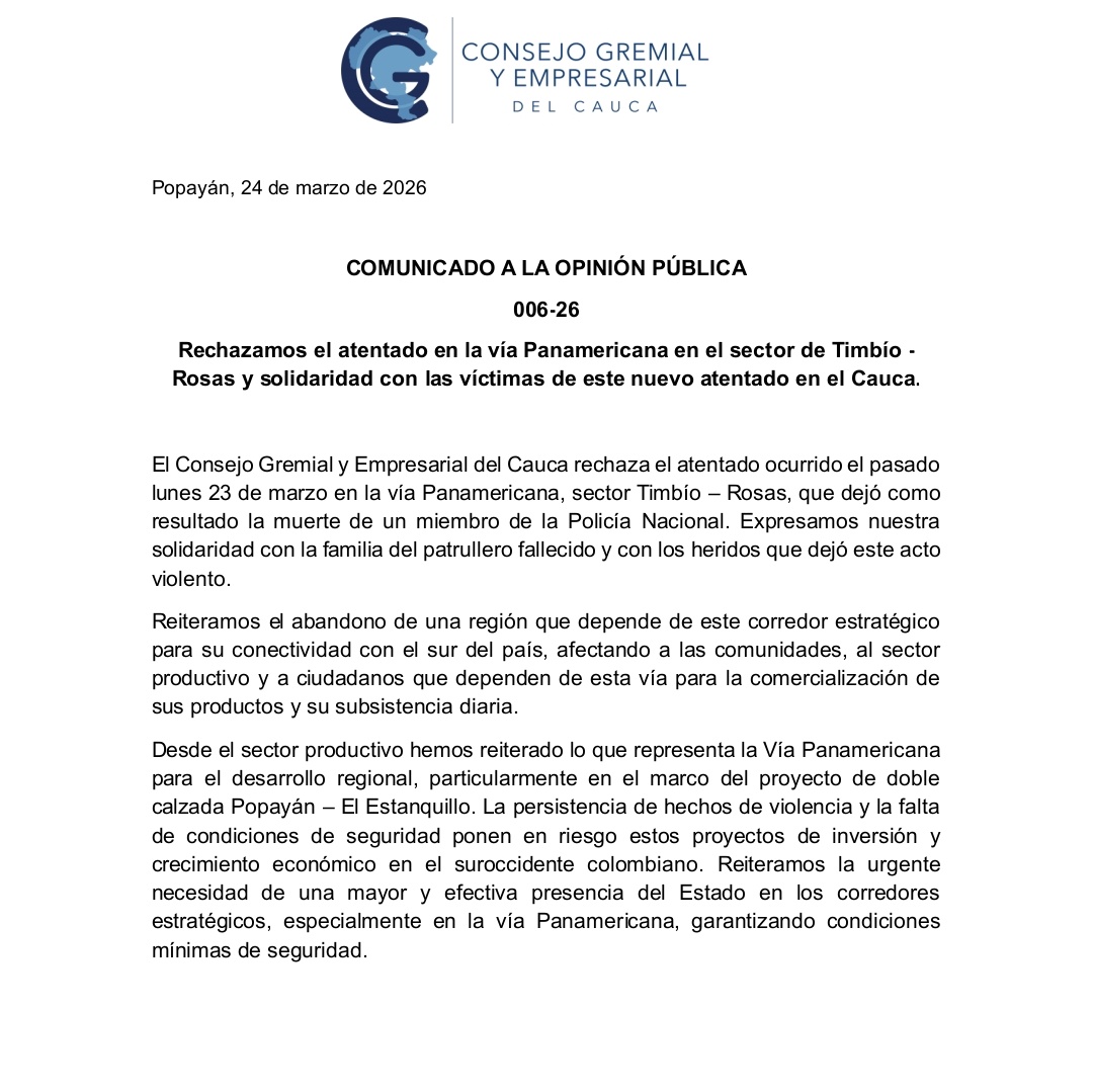 Consejo Gremial y Empresarial del Cauca tweet media