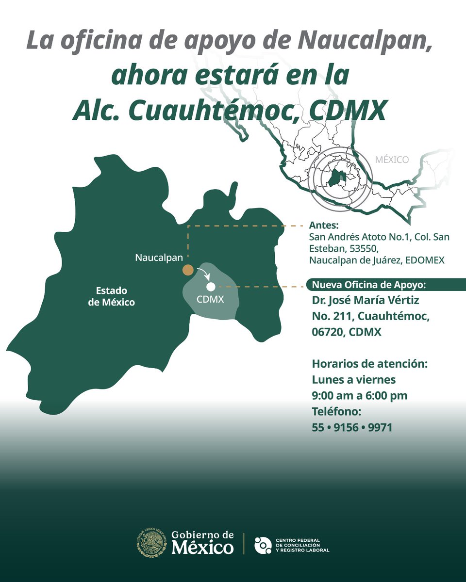 Centro Federal de Conciliación y Registro Laboral tweet media