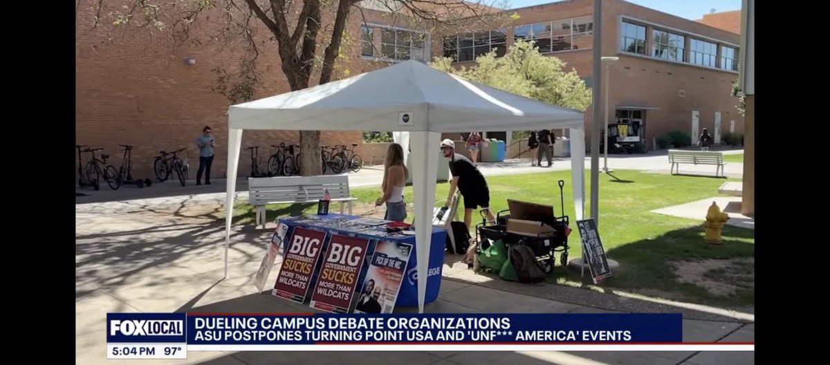 dr_owenanderson's tweet photo. I’m so proud of the @ASU @tpusaasu leaders. They were featured on @FOX10Phoenix and The Charlie Kirk Show. These students know that many ASU professors, such as at @barretthonors , called Charlie Kirk horrible names and are actively advancing DEI in their classrooms. It takes courage for them to speak up and defend free speech on campus. It gives me great hope! @tpusastudents @TPUSA @TPUSAEvents
