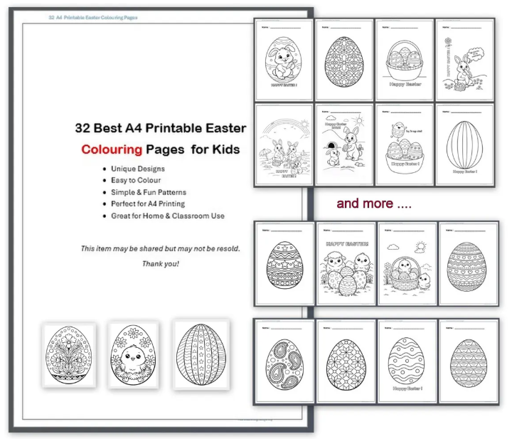writershome's tweet photo. GET EASTER READY with these 32 Easter Egg A4 Printable Colouring Pages – Instant Digital Download, PDF &amp; DOC Files https://t.co/ZH9TOAGBBH - #EasterEggs #Easter2026 https://t.co/X8qlNHgysc