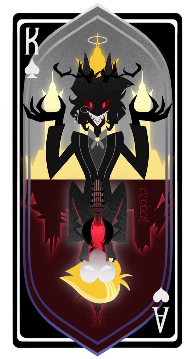 Here’s the card ♠️♥️ (for the details)

#HazbinHotel #radioapple