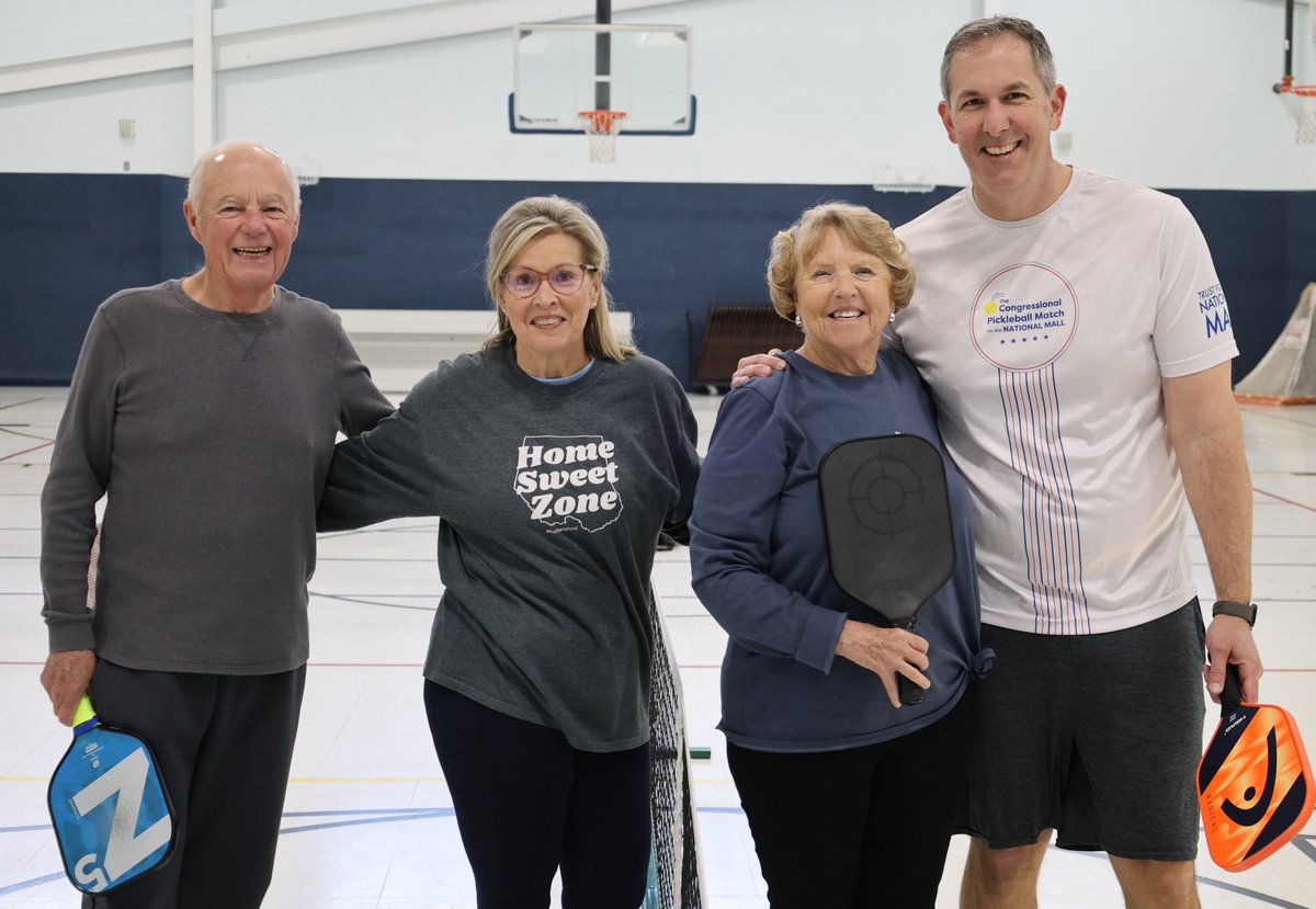 RepJohnnyO's tweet image. No better way to kick off the Jacksonville Senior Center groundbreaking than a game of pickleball—I’ll be back for a rematch when the new center is complete! 🏓

Our community is stronger when #MD02 seniors have the resources they need for healthy, active aging.