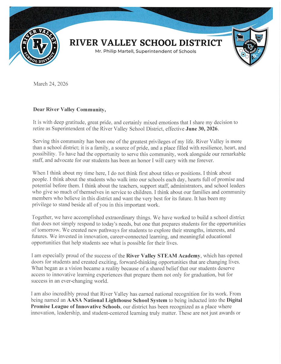 River Valley School District tweet media