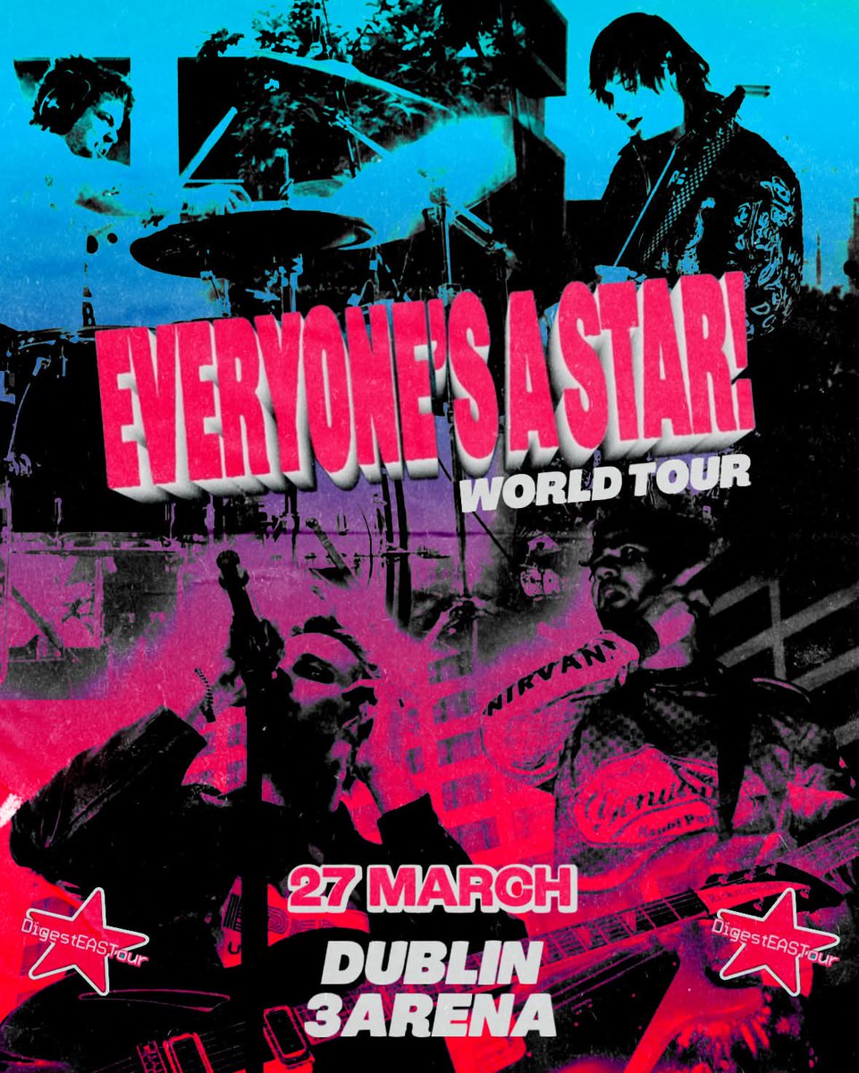 DigestEASTour's tweet photo. EVERYONE'S A STAR in DUBLIN.
Night 2.
March 27th 2026.
🏟️: 3 Arena, Dublin
👥: 13,000
⏰: 8:45 PM (GMT)
🔗: https://t.co/WNFe0GQt7n
@3arenadublin × @5sos

#DublinIsAStar🍀
#EASDublin⭐️

***Times are subject to change. https://t.co/4K9PxO1tpH