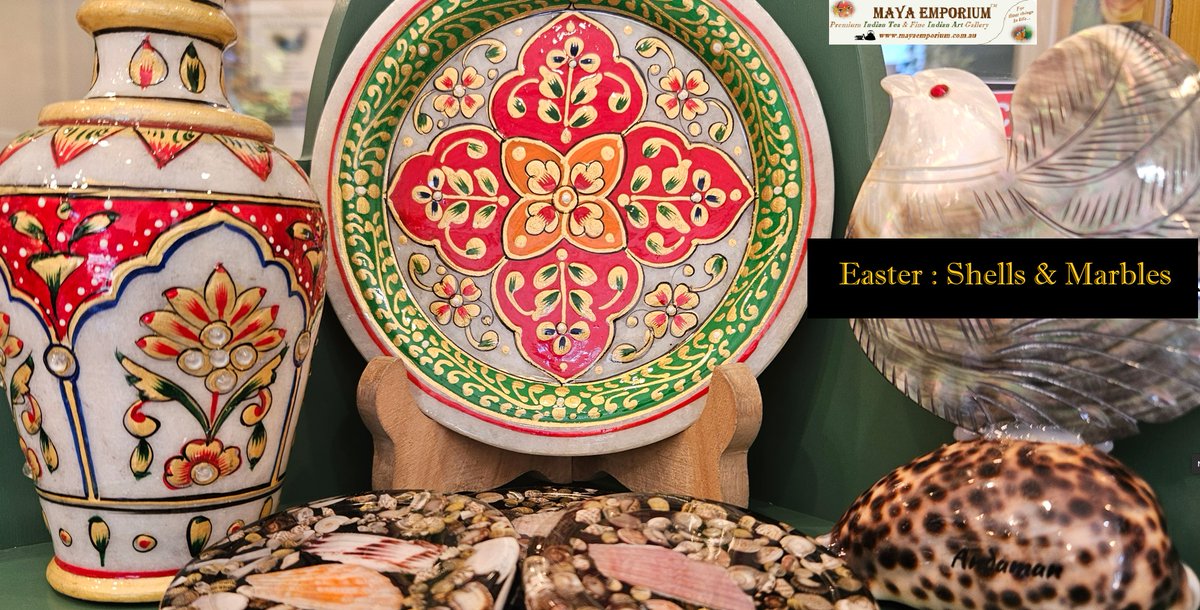 MayaIndianArts1's tweet photo. It's #Easter Time &amp; We were @ #Beecroft last weekend with our Easter, #Shells &amp; #Marbles themed #exhibition! And, of course #Tea,  #pure &amp; #premium #mayaofaustralia #IndianTea- a #beverage that brings warmth &amp; comfort. We thank all who stopped by for a quick chat. #MayaEmporium https://t.co/ugqOubCa79