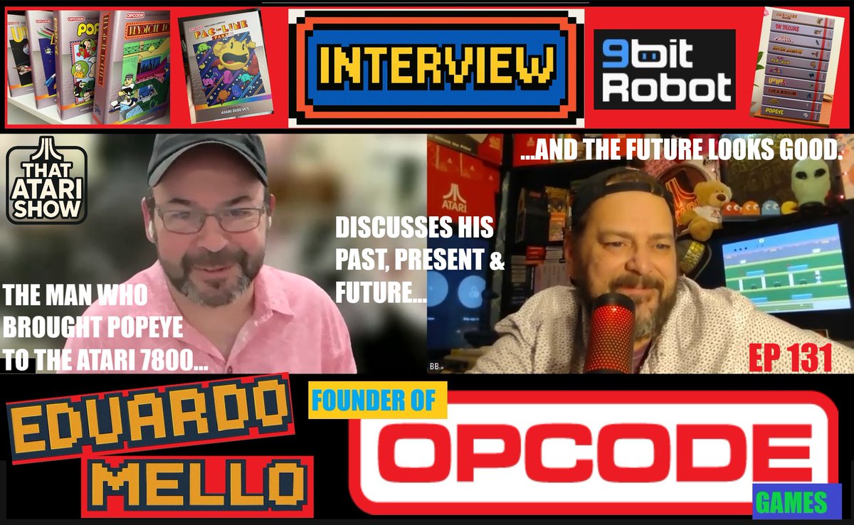 ballistikcoffee's tweet image. FRI 3/27 on #BCB! #EduardoMello is our special guest! He's the #founder of @opcodegames &amp;amp; #9BitRobot... with plans 2 bring more goodness to our #Atari systems! Join us for a lively chat about his past, present &amp;amp; future! Link Incoming! 7p MT! #Gaming #Colecovision #Intellivision
