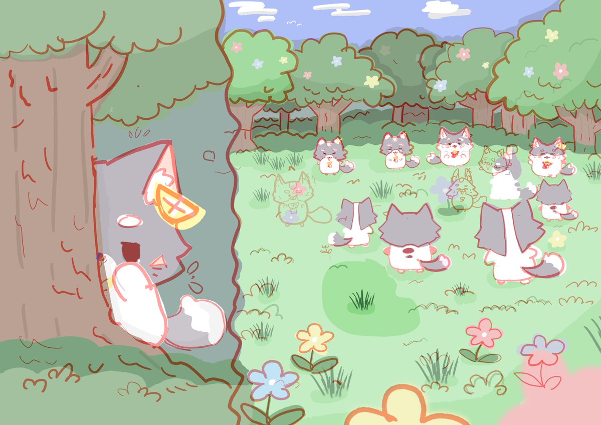 おじサン☀主線なしデフォルメ系イラストレーター tweet media