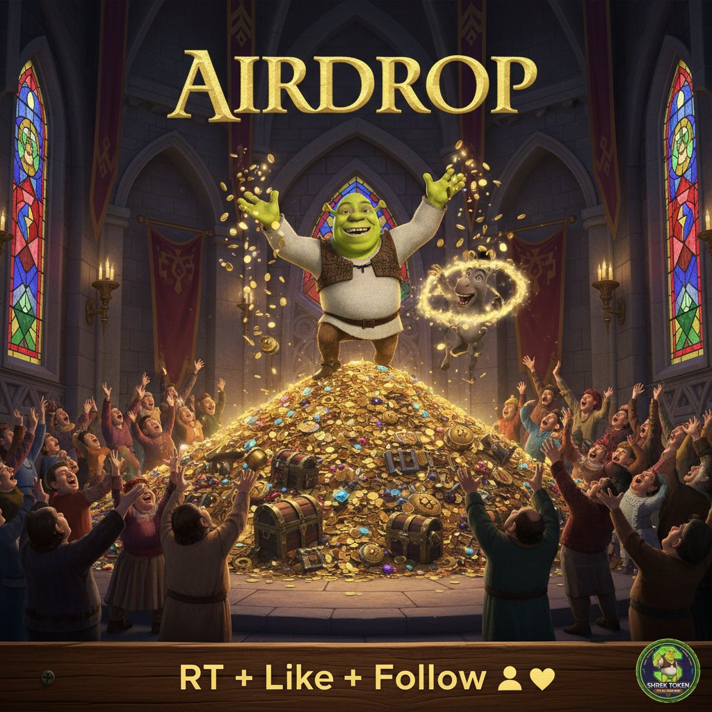 Token_Shrek's tweet photo. 🟢⛔ SWAMP ENTRY WON’T LAST ⛔🟢

The early crowd is already inside.

$SHREK is being sent out as we speak. 🌿🔥

🔗 https://t.co/vO2K9wNTHl

⚠️ Follow + LIKE + RT
⚠️ Comment your $SOL wallet 👇
#SHREKCOIN #SolanaAirdrop #Crypto https://t.co/MAr2YVwO0O