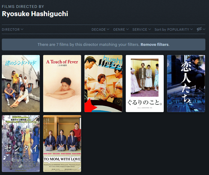 Ryosuke Hashiguchi (7 films)
Figure out how to find those fucking subtitles yourselves
transfer.it/t/62evjzhDmLzI