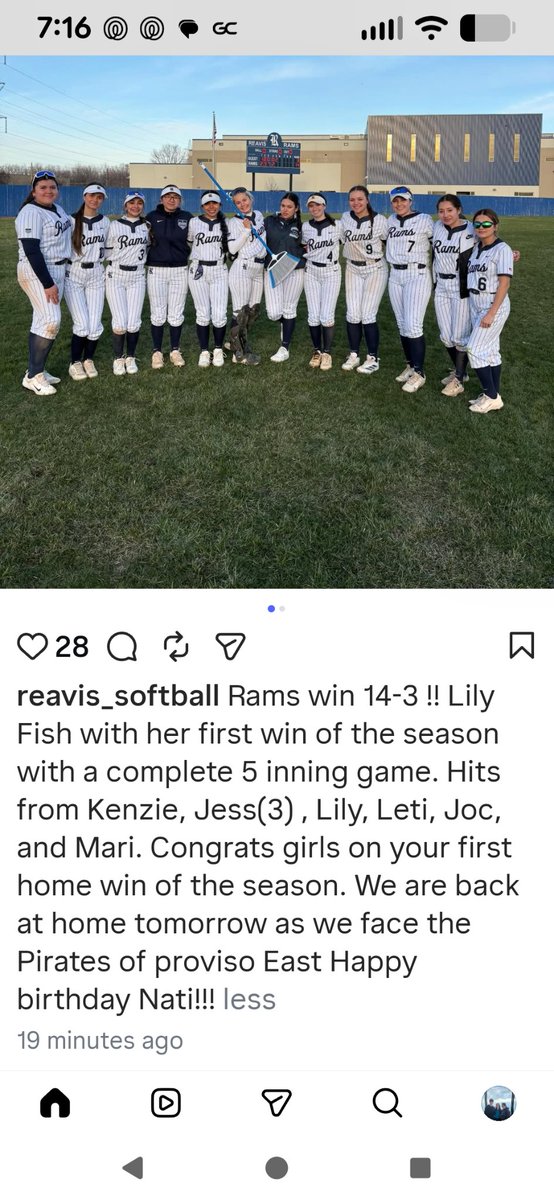 Reavis Softball tweet media