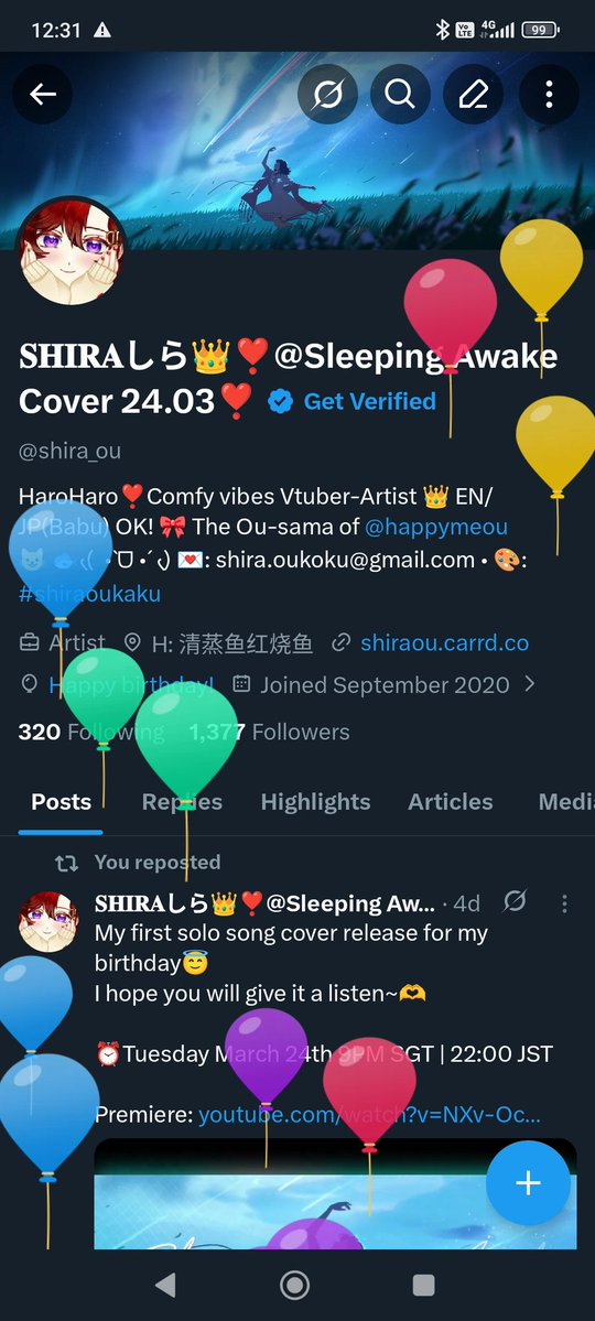 𝐒𝐇𝐈𝐑𝐀しら👑❣️@Sleeping Awake Cover on YT tweet media