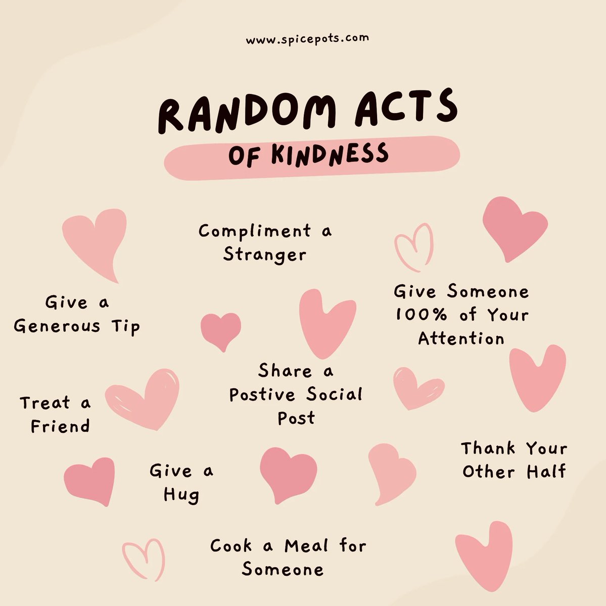 KindnessChamps's tweet image. Ah, kindness. What a simple way to tell another struggling soul that there is love to be found in this world." Alison Malee

Hey kind people🥰

An act of kindness makes a difference in someone else's life...and yours too💞

Thanks #www.spicepots.com &amp;amp; #counselingwithAmber😊