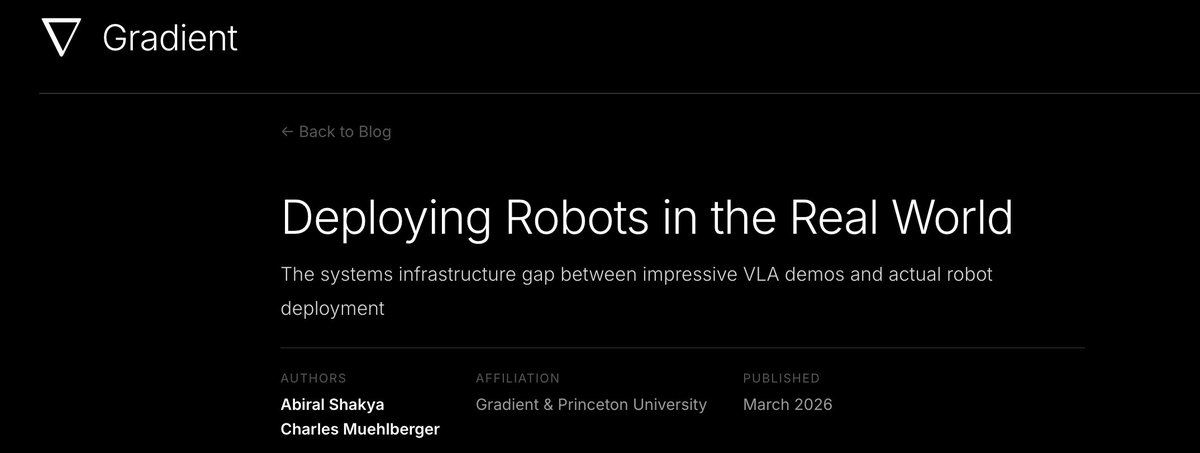 abiralxshakya's tweet photo. Wrote some thoughts on the deployment gap between scaling robot foundation models and the inference serving infrastructure that ..  doesn't exist yet! 
https://t.co/RTfFpGyxZd https://t.co/FtdvGBM23U