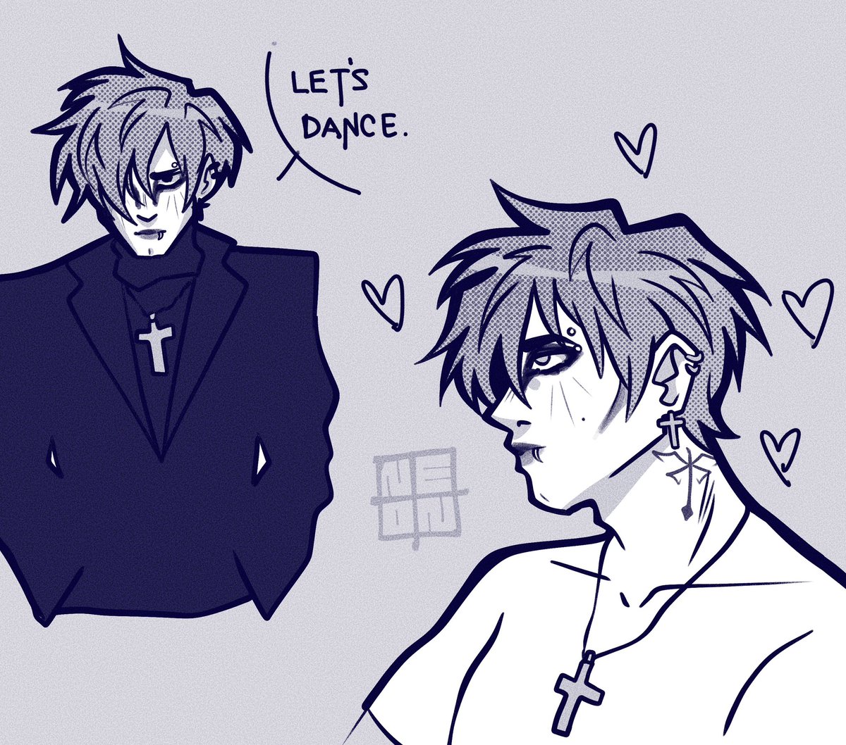 goth leon doodles 🦇 #leonkennedy #re9 #residentevil