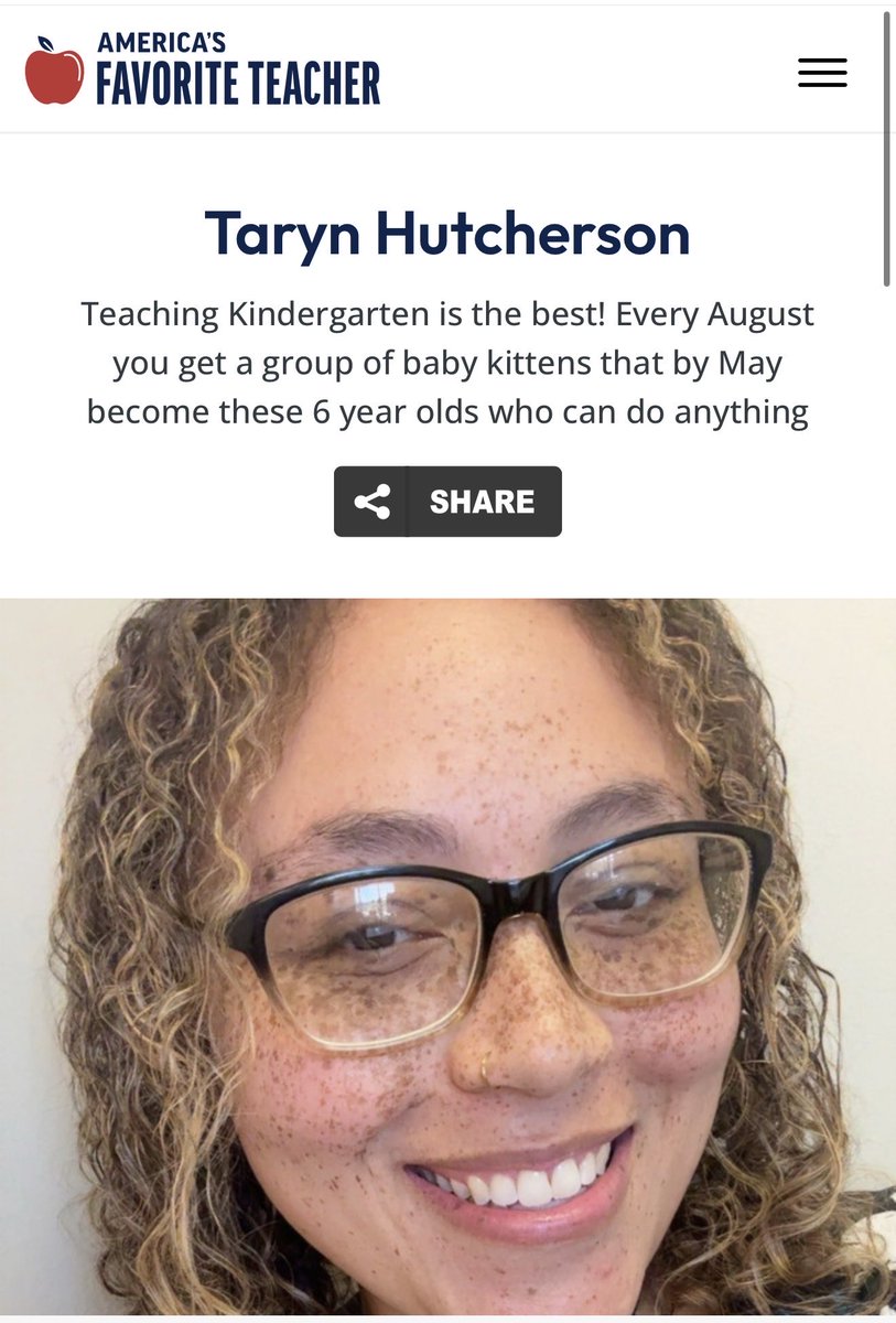 my bestfriend is a kindergarten teacher and she’s in this competition to win money for her classroom! votes are doubled today so please please please just click vote!! it’s free and fast!