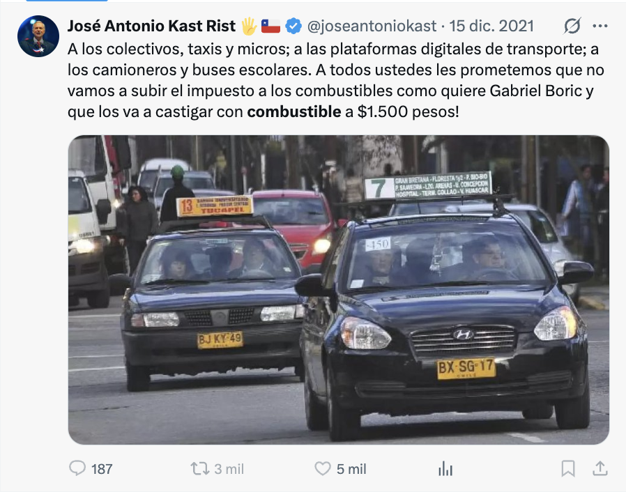 AndresGiordanoS's tweet photo. 1⃣ Te invito a leer las contradicciones entre el candidato y el presidente @joseantoniokast  en sus twits de los últimos 4 años sobre los combustibles. 

Nota: Precisamente el MEPCO permite una rebaja del impuesto específico a combustibles de manera transitoria. Sigue hilo👇 https://t.co/iDml5wrAz1
