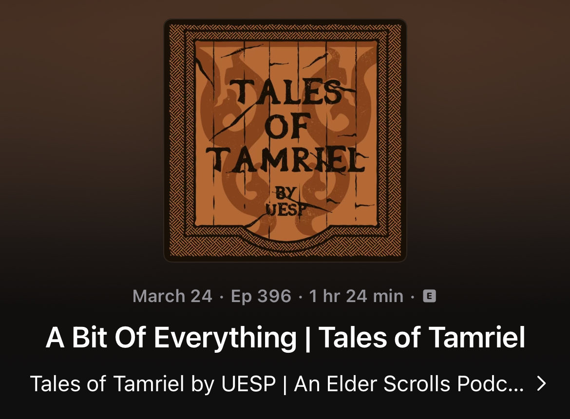Tales of Tamriel by UESP | An Elder Scrolls Show tweet media