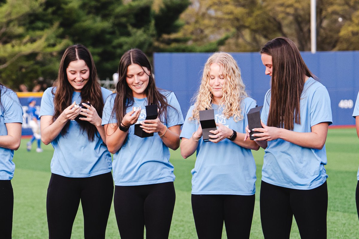 MemphisWSoccer's tweet photo. Another spring, another ring 💍 

Thanks to @MemphisBaseball for having us out for a mid-game ring ceremony ‼️ https://t.co/4UVEJNnxe7