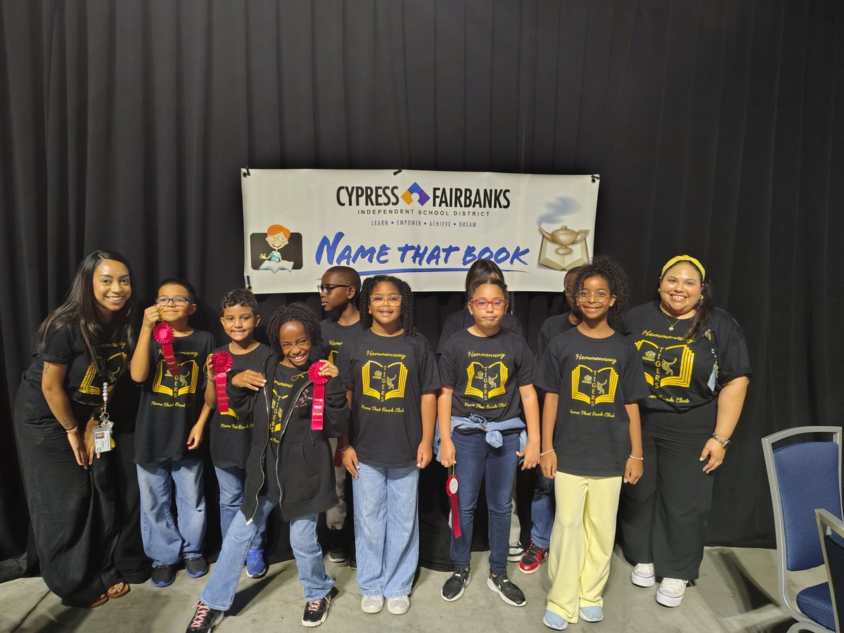 JonesXanthia's tweet photo. We are so proud of these 4th graders. They did a fantastic job at the Name That Book! Way to go Tigers! @HemmenwayStreak @chammonded https://t.co/W1F9g5704E