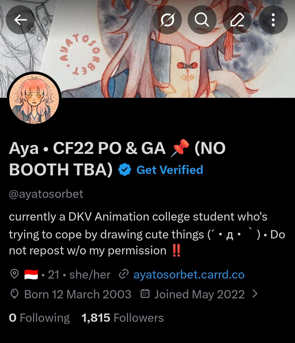 Aya • CF22 PO & GA 📌 (NO BOOTH TBA) tweet media