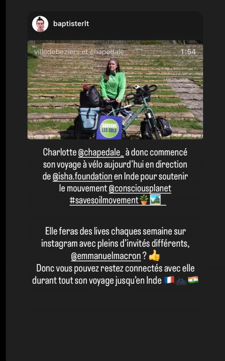 Gargi32354857's tweet image. March 21, 2026 : Charlotte starts off for #India following in the footsteps of Sadhguru for His #JourneyForSoil 4 yrs ago🙏🏽🙏🏽🙇🏽‍♀️to the tune of the Soil song
“My body,Your body,Every body is just Soil body m.youtube.com/watch?v=OiY80W… 

x.com/ZachPlubeau/st… 

x.com/Gargi32354857/…