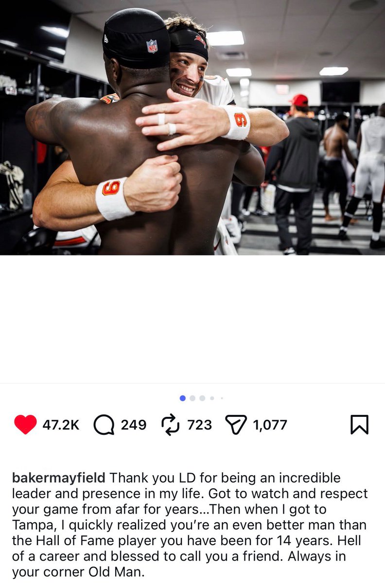 JennaLaineESPN's tweet photo. From Lavonte David’s teammates (current and former), who could not be there today… https://t.co/1Rg0nDECRF