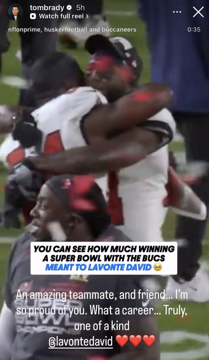 JennaLaineESPN's tweet photo. From Lavonte David’s teammates (current and former), who could not be there today… https://t.co/1Rg0nDECRF