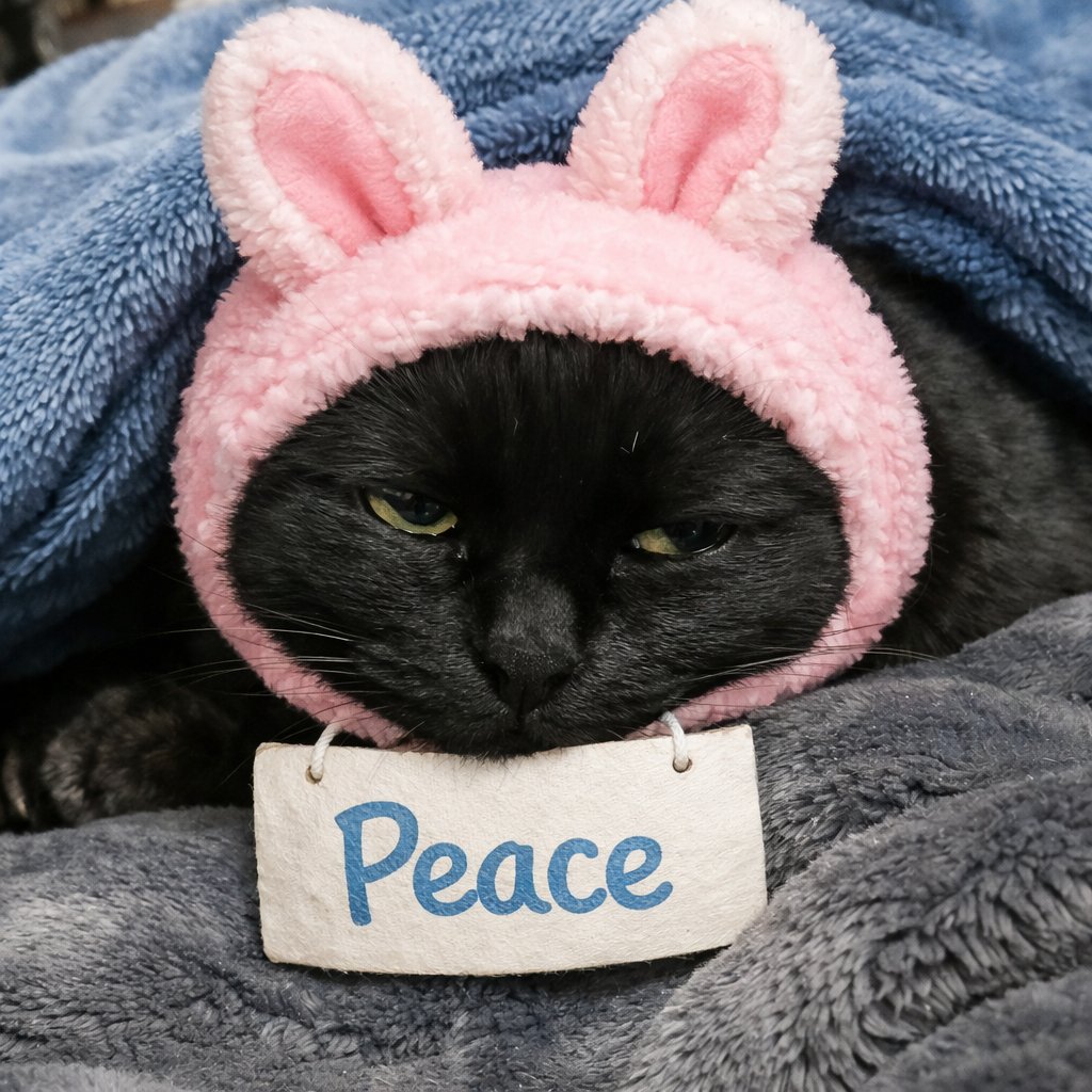 chatnoir_Kyo's tweet photo. うさぎになって、戦争反対って言わないと、ごはんくれないって下僕(私)が言うんだもん。
下僕がいなくなったら困るし、戦争反対!
#NotWar https://t.co/jvDcXxtzWs