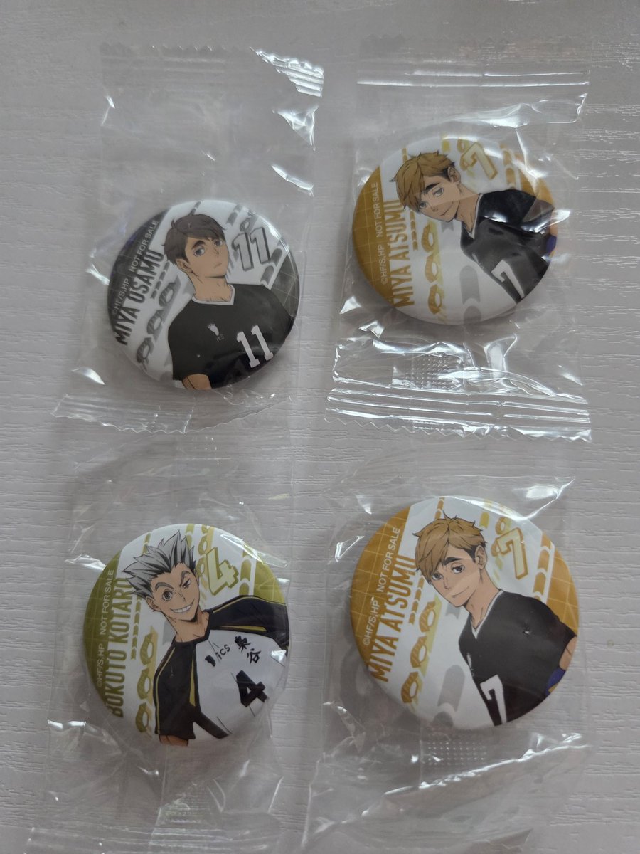 【交換】　ハイキュー‼︎  くら寿司　ぴっくらポン

【求】缶バッチ　画像の物

【譲】マステ　音駒≫烏野

郵送希望
纏めての交換だと助かります