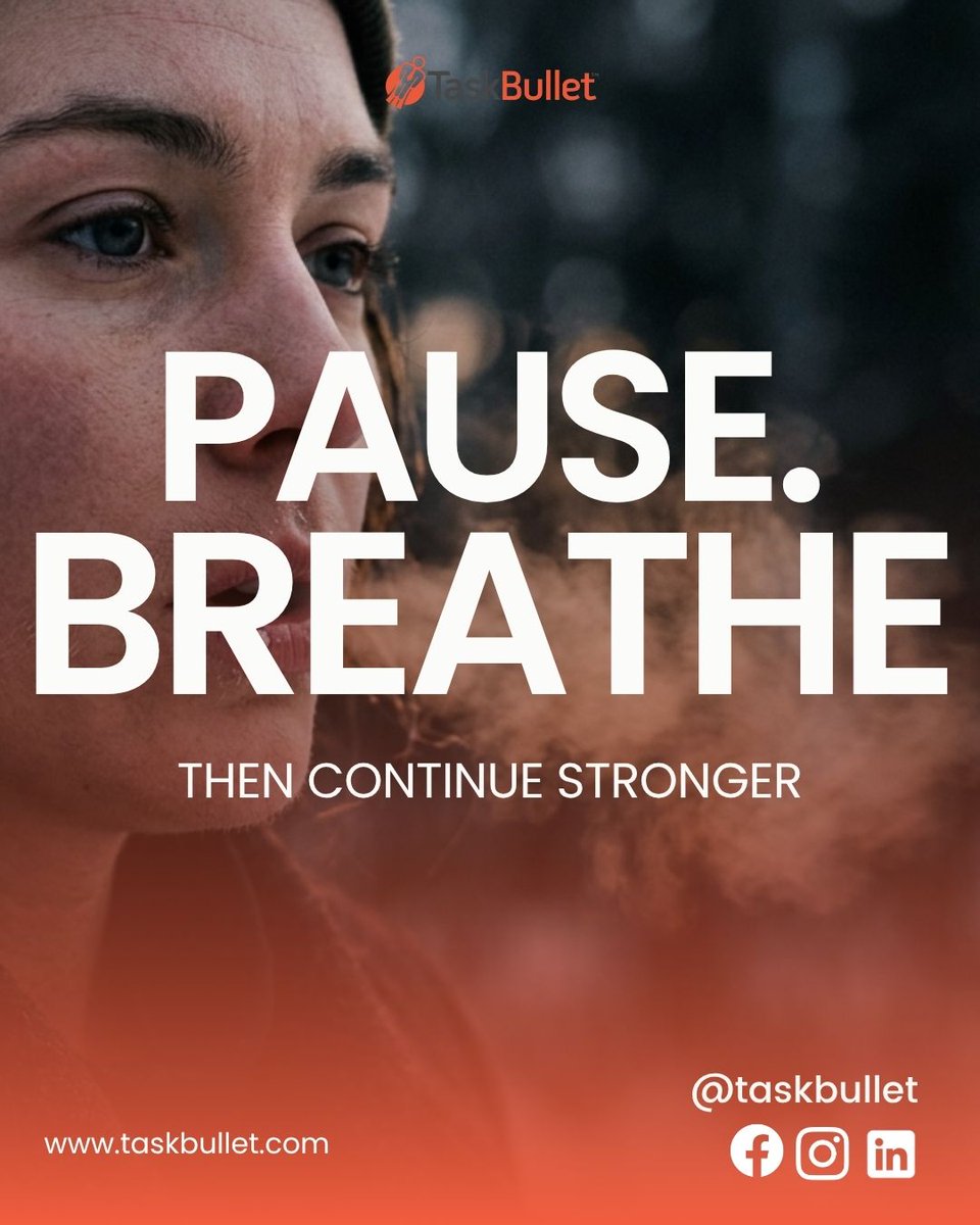 TaskBullet's tweet image. Pause. Breathe. Then continue stronger.
#MindfulPause #BreatheDeep #DailyCalm #LifeReset #MentalClarity