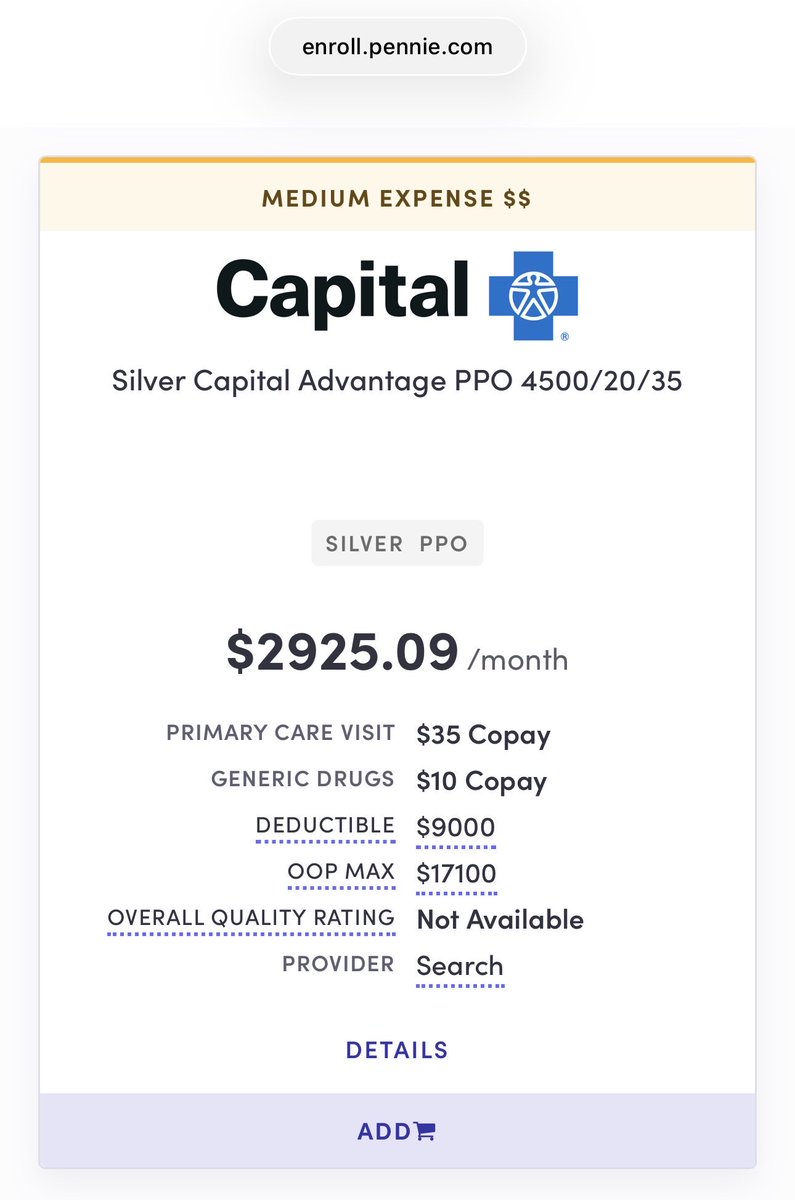 EarthAngel11228's tweet photo. Quick question 🙋‍♀️  

Take a married couple: 50-year-old husband, 63-year-old wife, combined income of $80k.  

Does $2,000+ per month for a high-deductible plan sound like “affordable” coverage under the ACA to you?  

That’s $24,000+ a year… nearly a third of their gross income - before the sky-high deductible even hits.  

Great work 👏