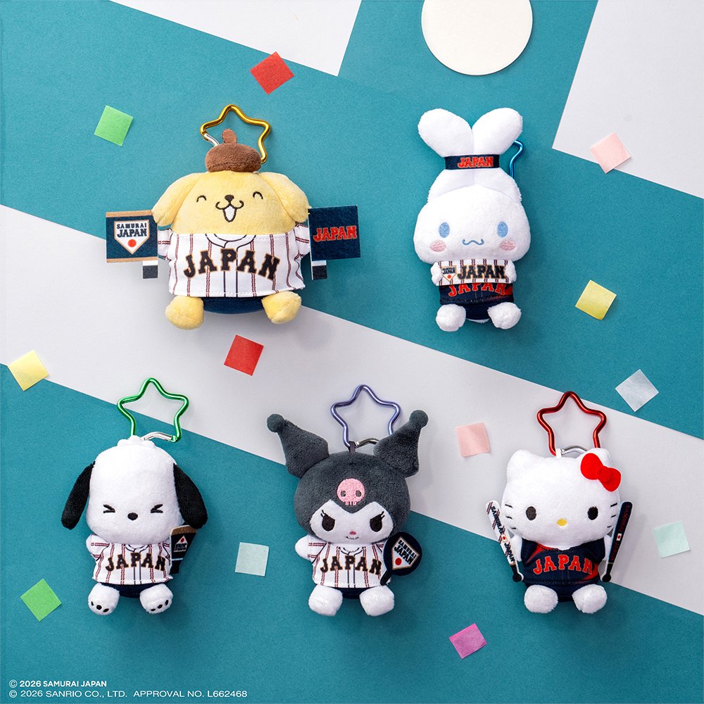 taito_kuji's tweet photo. ＼🎉好評発売中🎉／
【#タイトーくじ　#侍ジャパン×#サンリオキャラクターズ】

野球日本代表「侍ジャパン」と「サンリオキャラクターズ」のコラボくじが登場❗
ファン必見のアイテムを多数ラインアップ⚾

👇取扱店舗はこちら
https://t.co/DzgEIVYcrt https://t.co/9H6ld41Cye