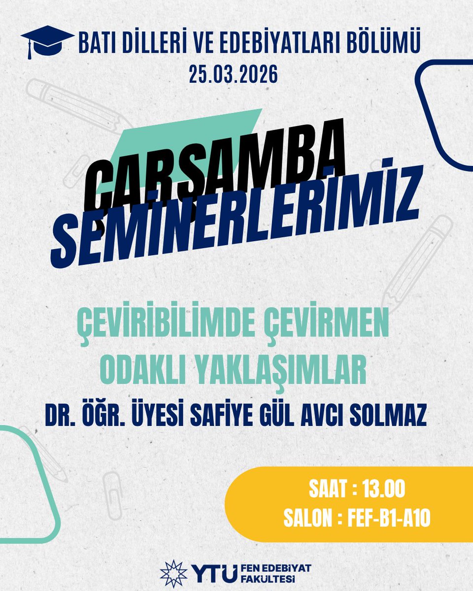 YTÜ Fen-Edebiyat Fakültesi tweet media