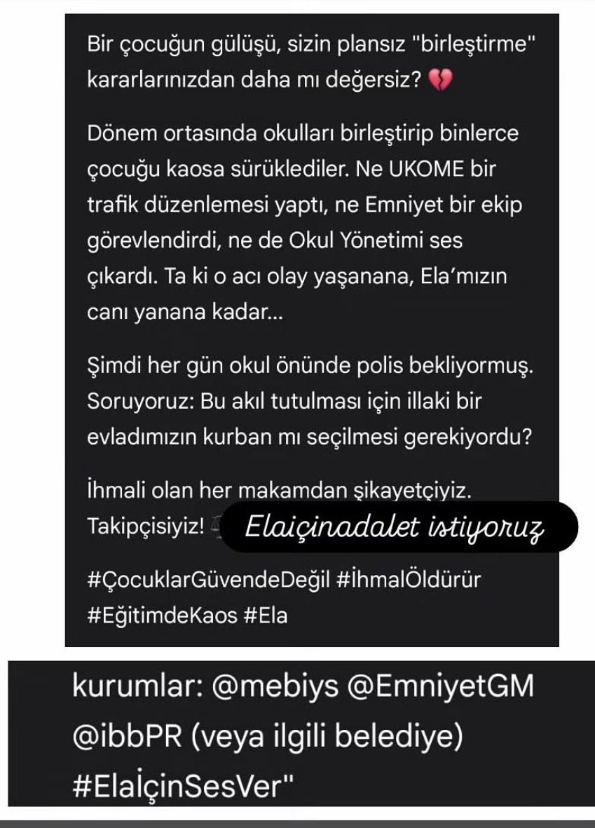 TabakogluFatih's tweet photo. #elaicinadalet https://t.co/LQRAK29QsG