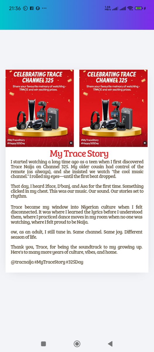 Angelofgoodluck's tweet photo. @TRACENaija @satizzlestmg @flygodT @0naed0 @babyboy_trev @BadmanTej @trace #MyTraceStory #325Day .... https://t.co/k5E1SxSsLx