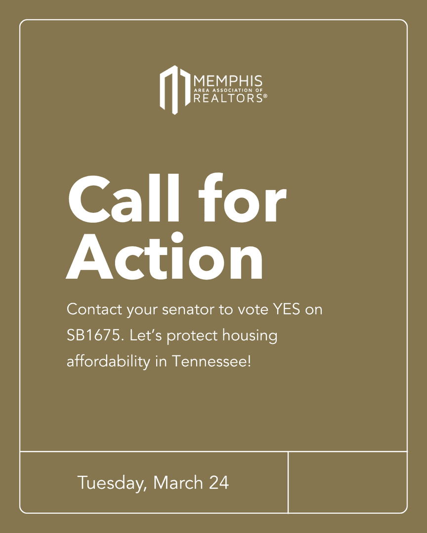 memphisrealtors's tweet photo. TN REALTORS® need your help! Counties are reclassifying single-family rental homes as commercial property, raising taxes and rent. SB1675 keeps these homes classified as residential.

Take two minutes today to email your State Senator! Read the recent TN REALTORS® email for more. https://t.co/AVerX8w73T